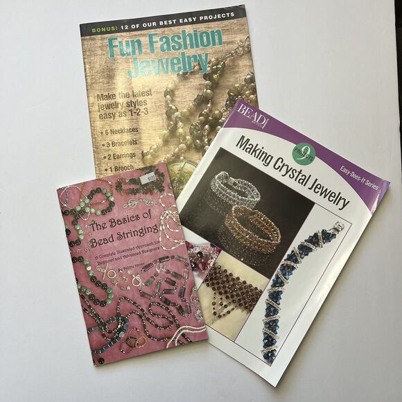 Making Crystal Jewelry The Basics of Bead Stringing Fun Fashion Jewelry Set of 3 - Picture 1 of 12